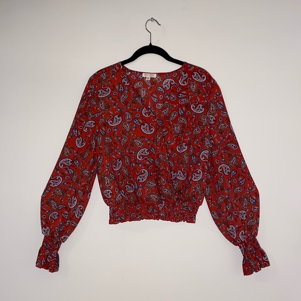 Paisley Orange Top Size Large